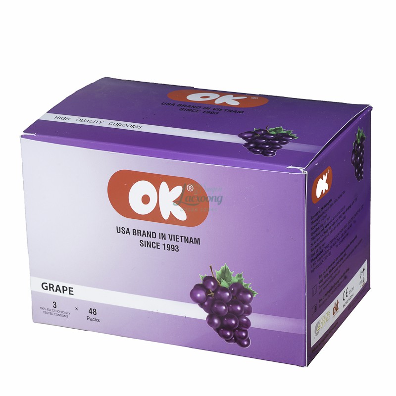  Phân phối Bao cao su OK grape 144s hương nho giá sỉ